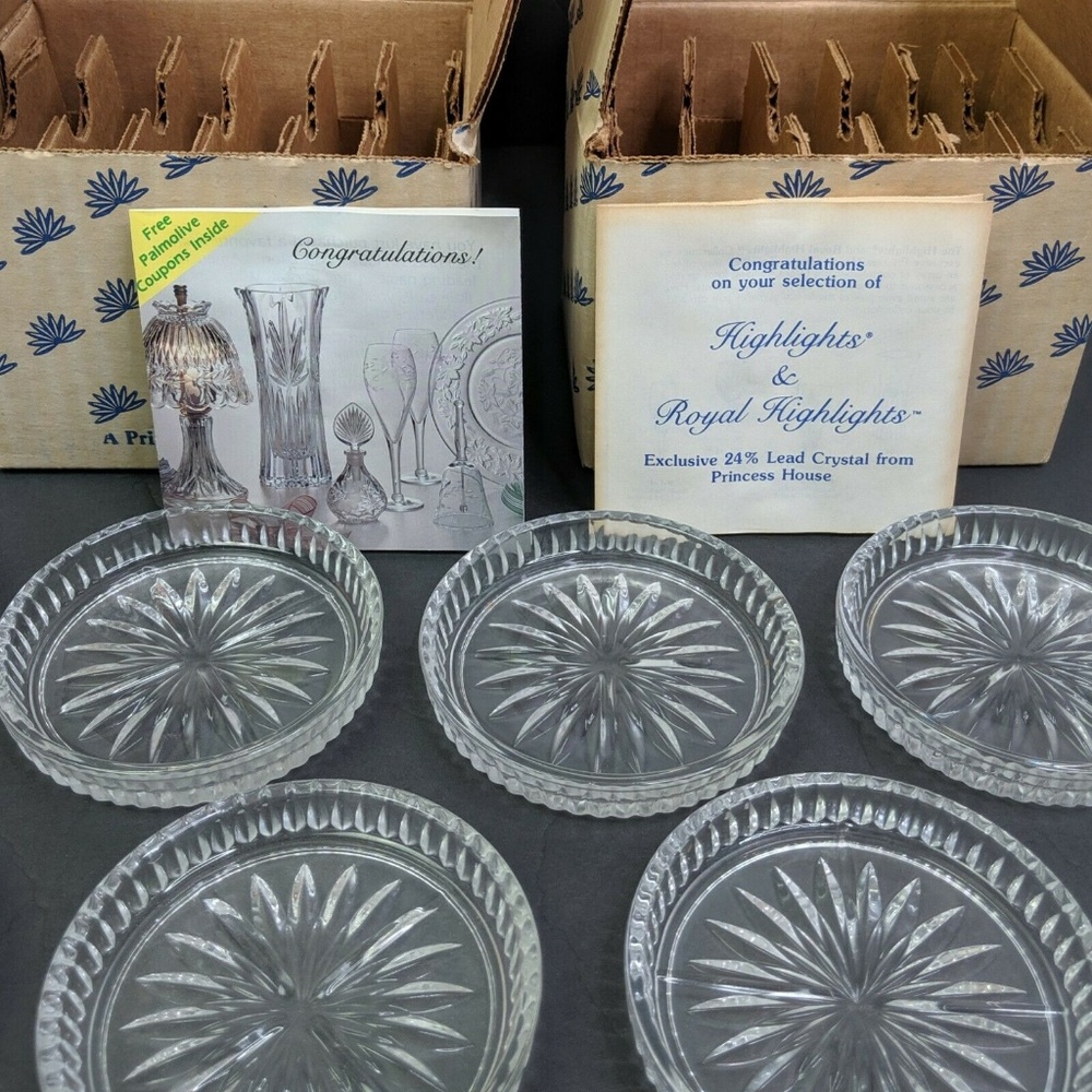 Princes House Lead Crystal Coasters #876 Lot of 13 - Picture 2 of 7